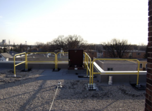 Guardrails are a necessary part of roof fall protection.