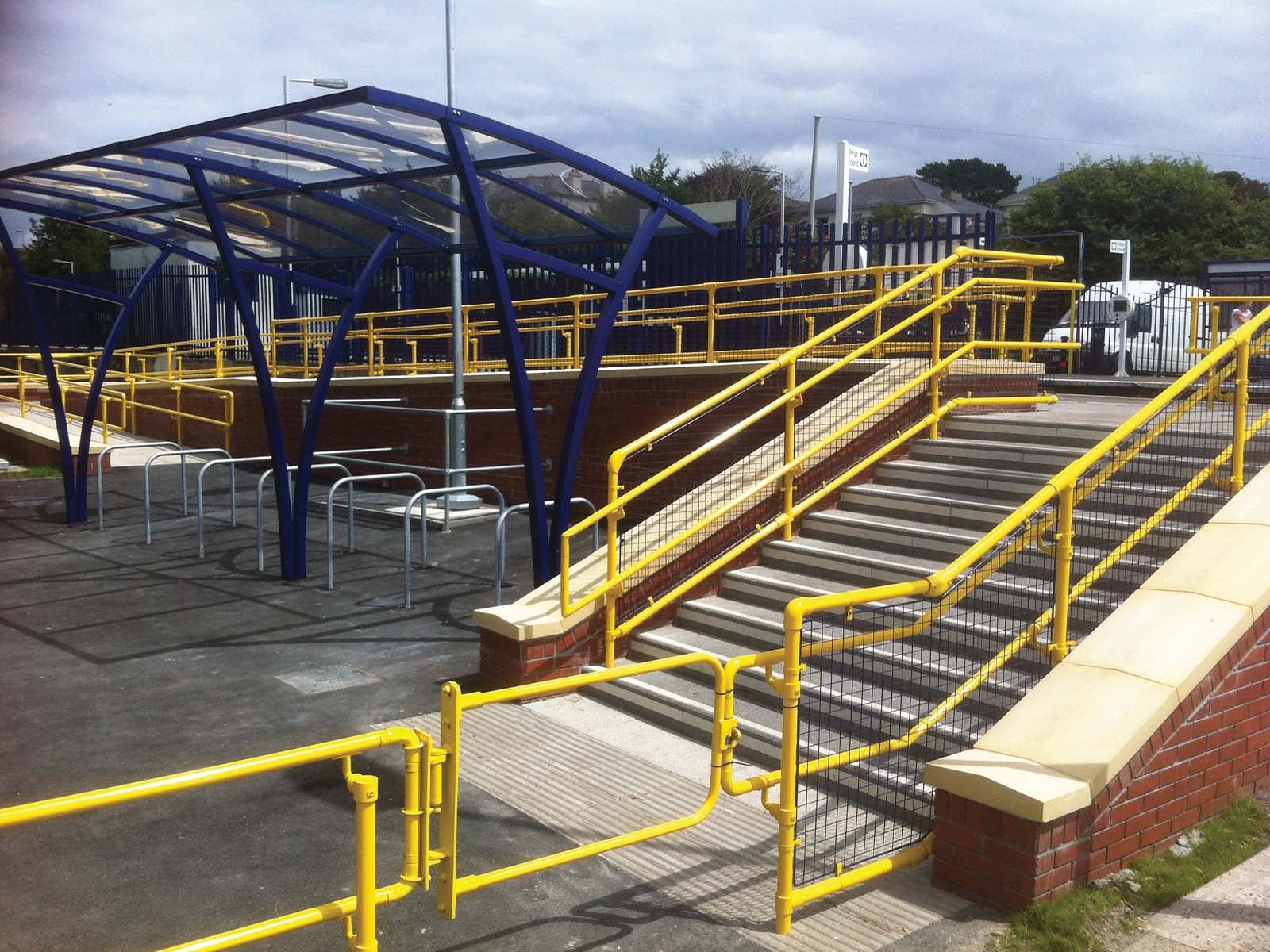 ADA-compliant railing system designed for accessible and safe pedestrian pathways