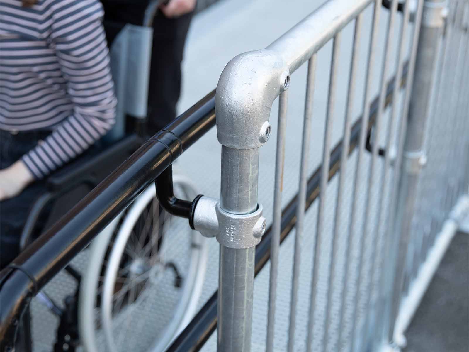 ADA-compliant railing system designed for accessible and safe pedestrian pathways