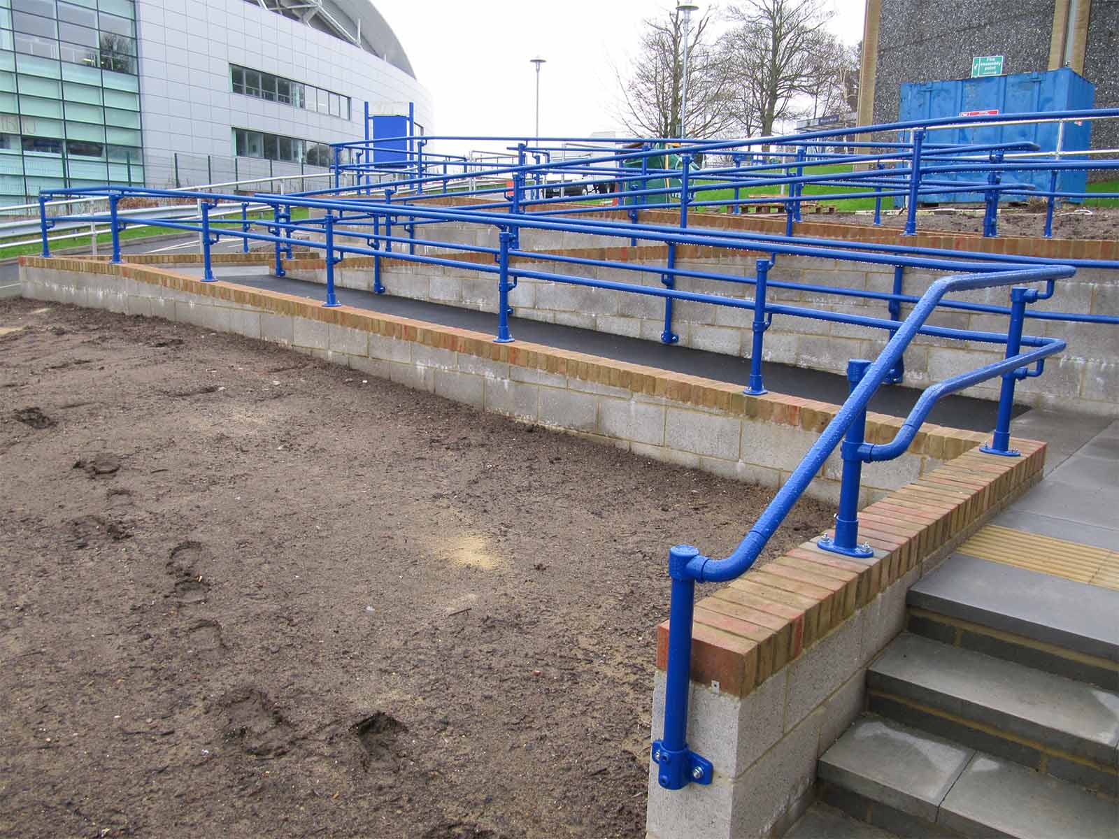 ADA-compliant railing system designed for accessible and safe pedestrian pathways