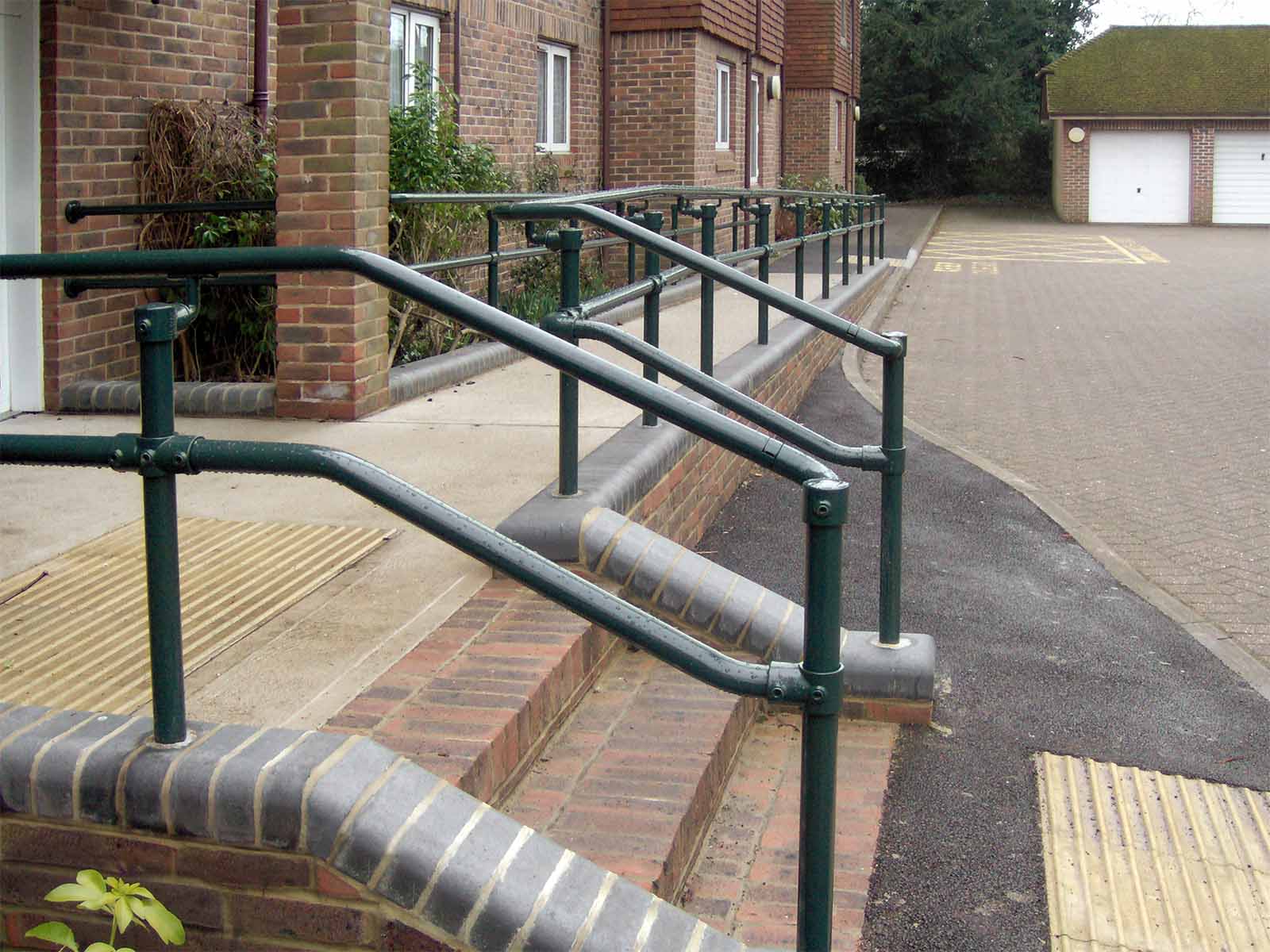 ADA-compliant railing system designed for accessible and safe pedestrian pathways