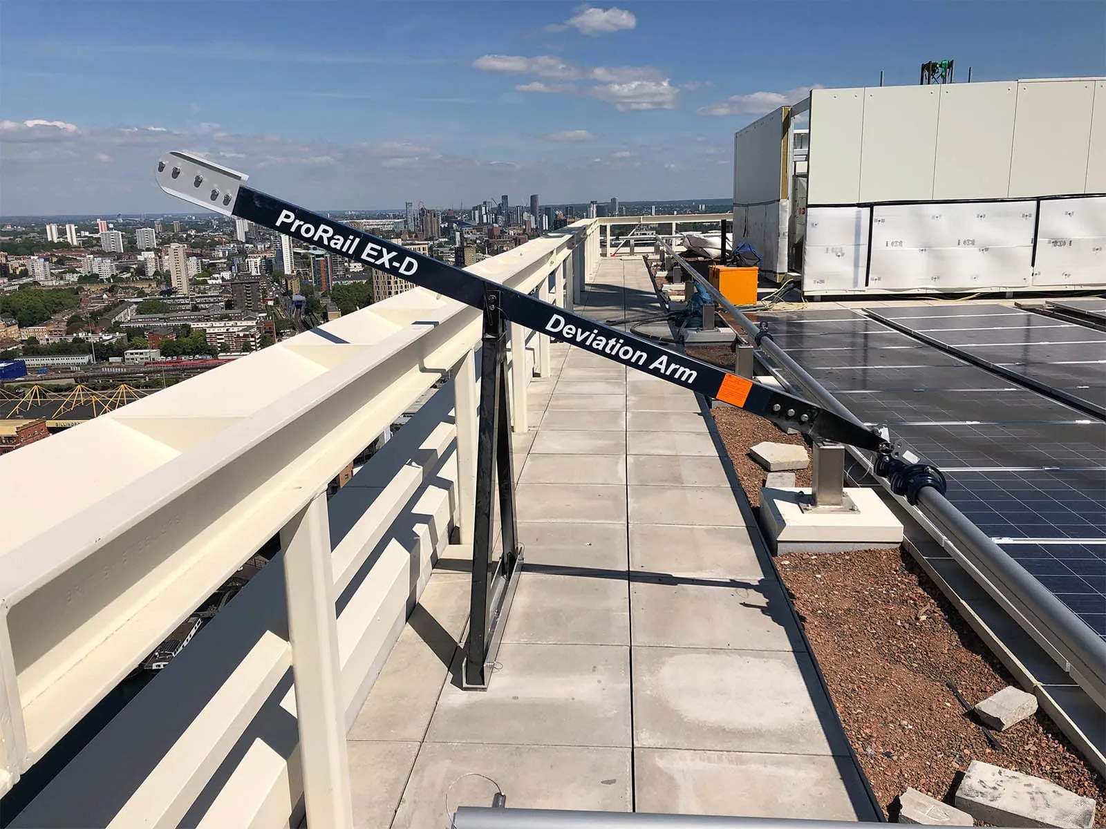 Davit arm system installed for safe vertical access and confined space entry