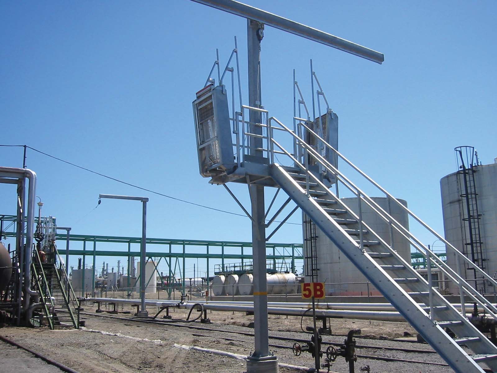 Dropdown gangway system installed for safe access between platforms and vehicles