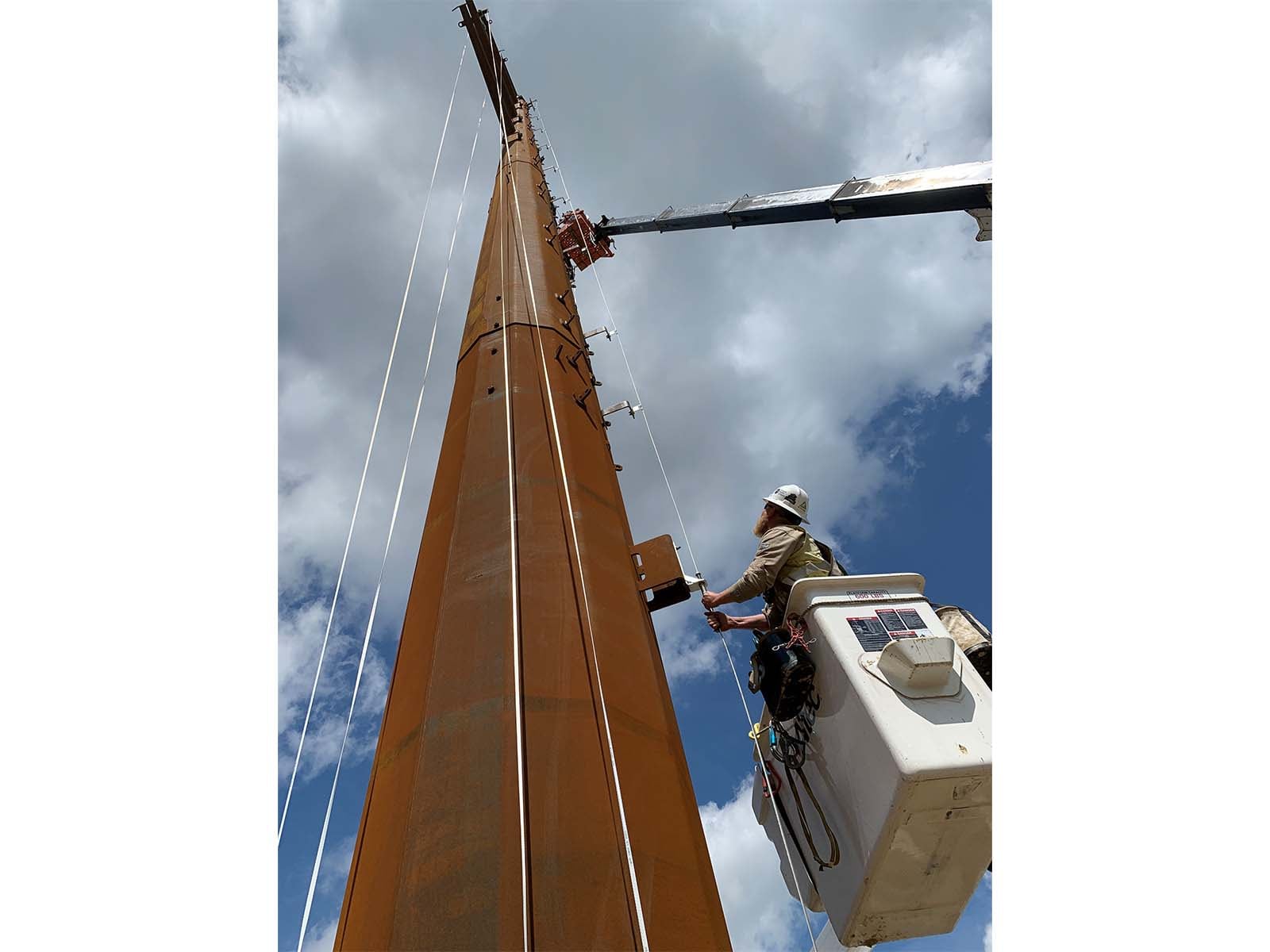 Engineered fall arrest system designed for power plants, substations, and utility infrastructure