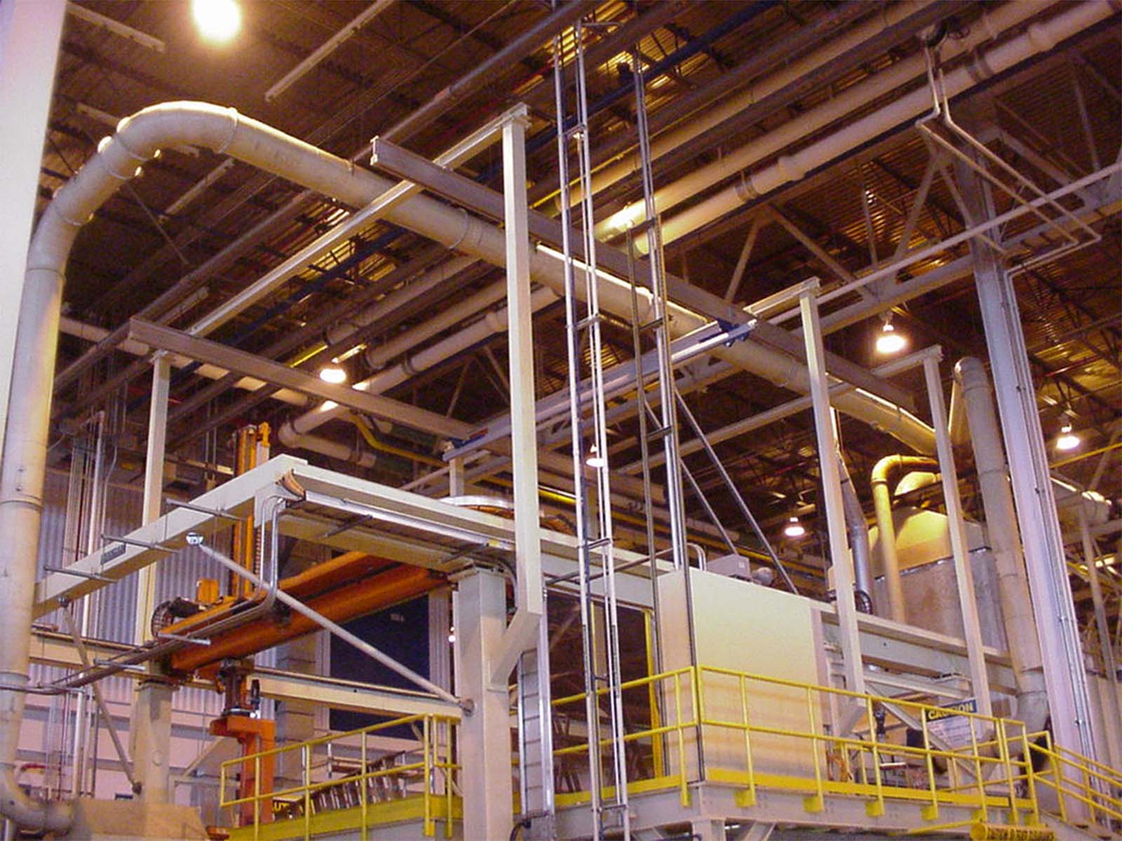 Engineered access solution with integrated fall arrest for equipment maintenance