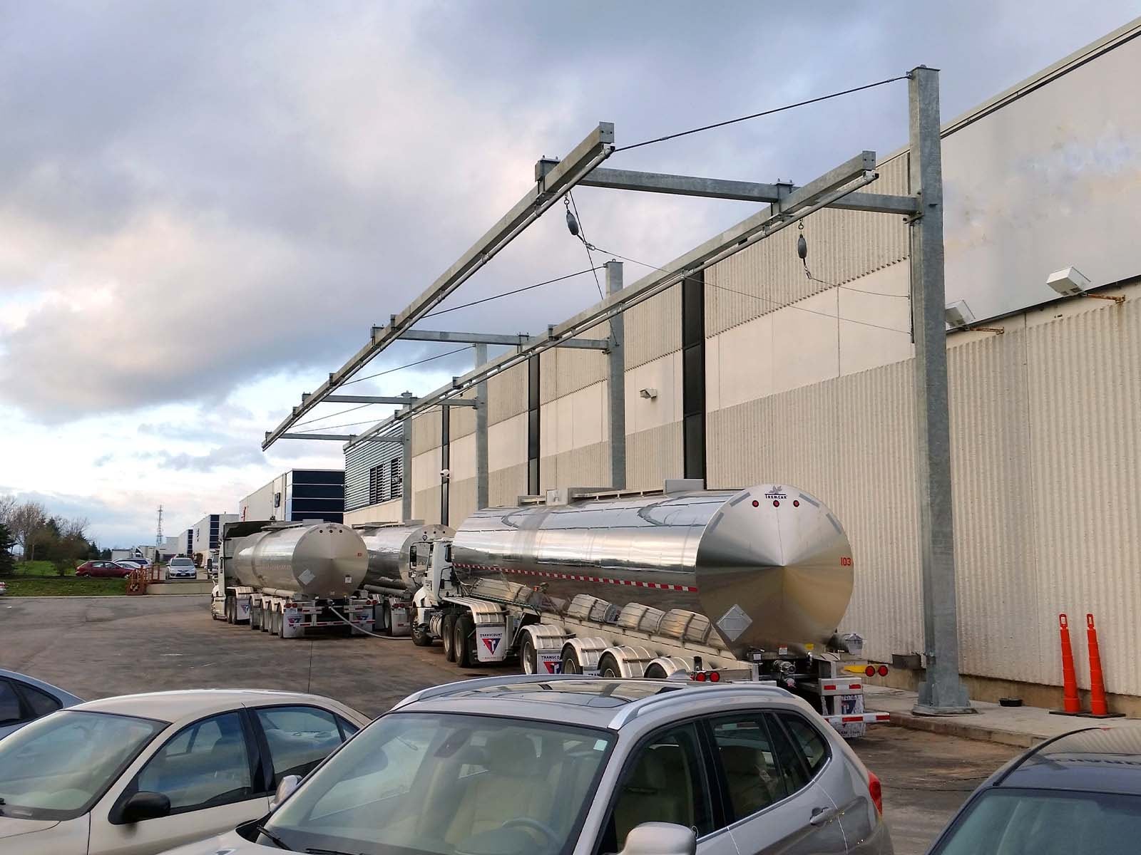 Rigid rail and lifeline systems designed for safe loading, unloading, and maintenance of transportation vehicles
