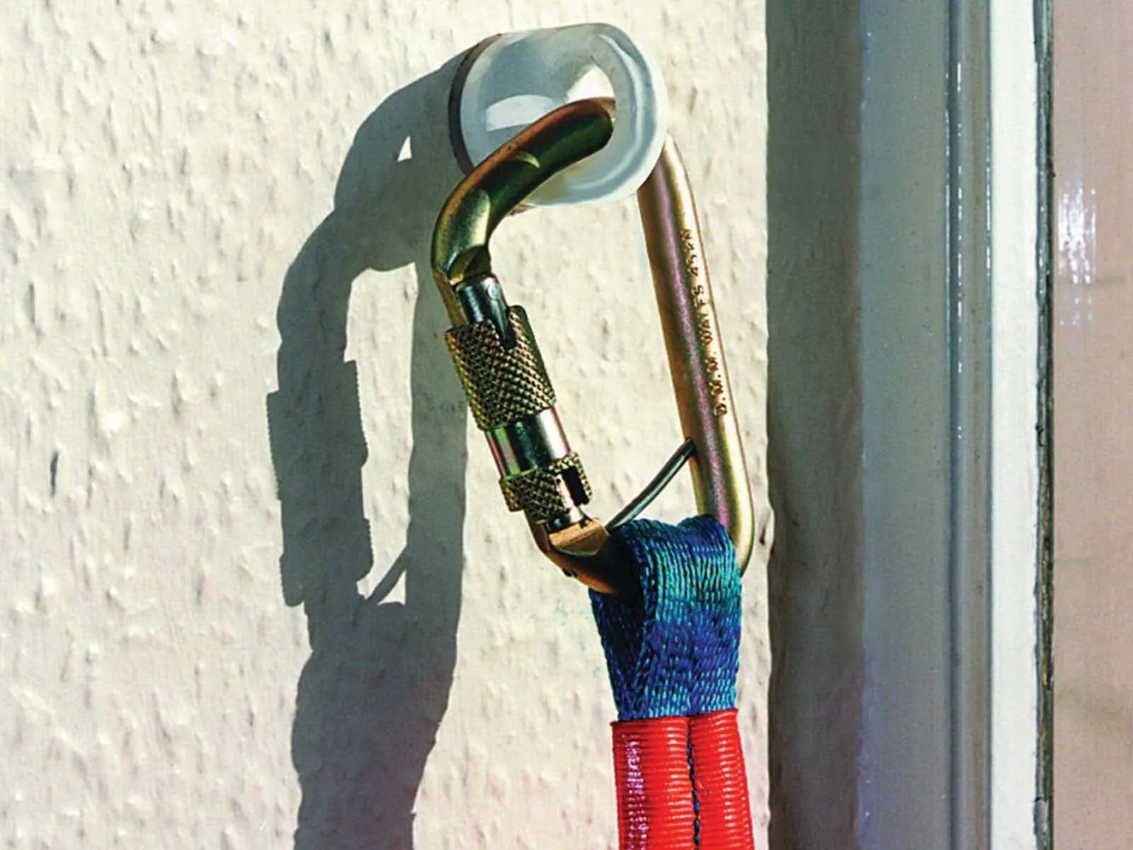 Single-point anchor installed for secure fall protection attachment