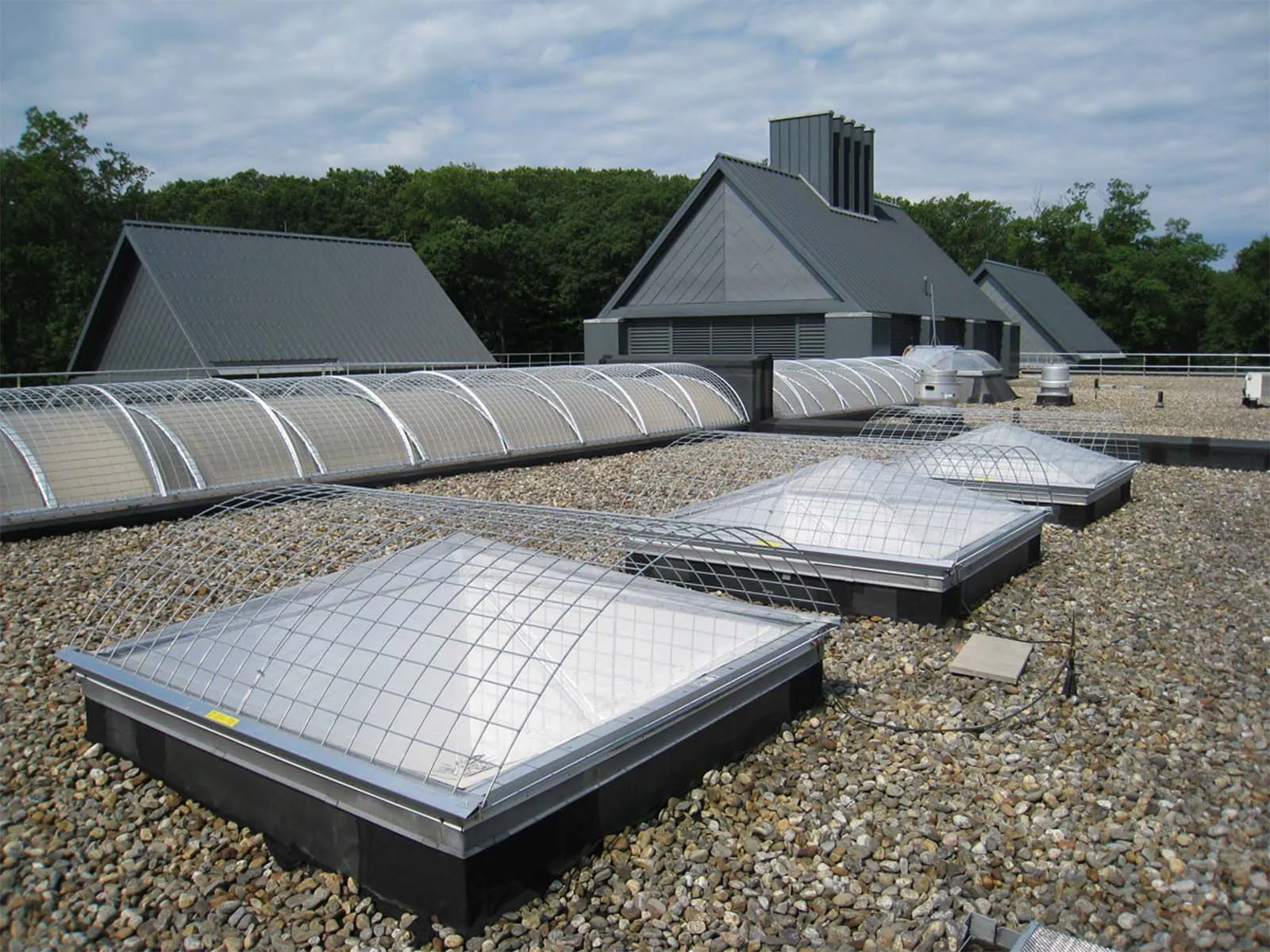 Durable skylight cover installed to prevent falls and protect rooftop openings