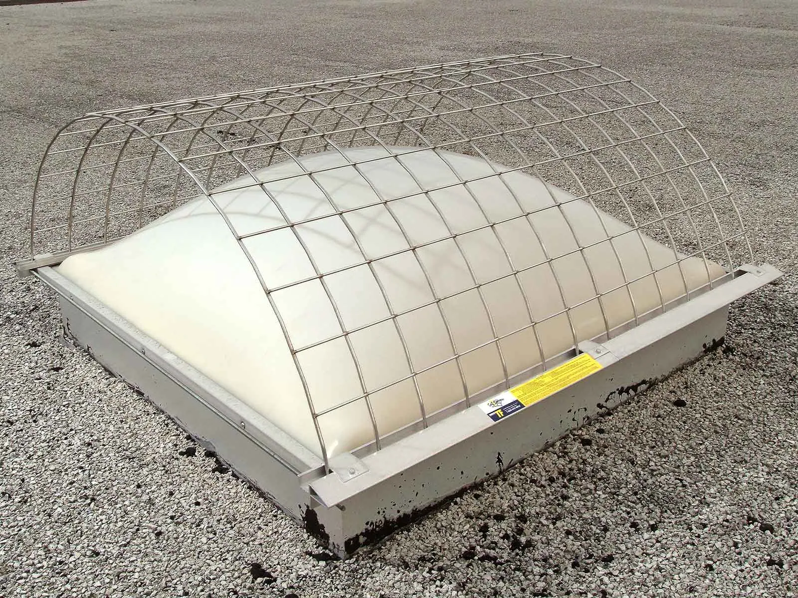 Durable skylight cover installed to prevent falls and protect rooftop openings