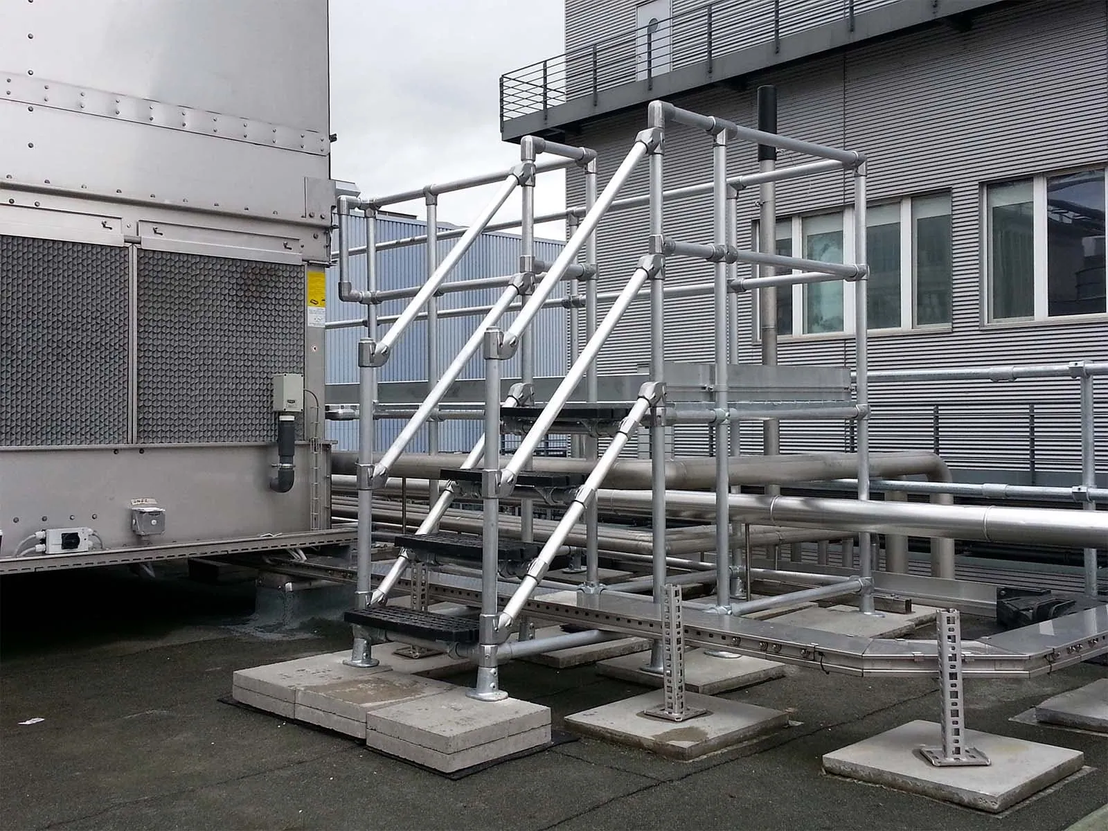 Static platform system installed for safe elevated access in industrial facility