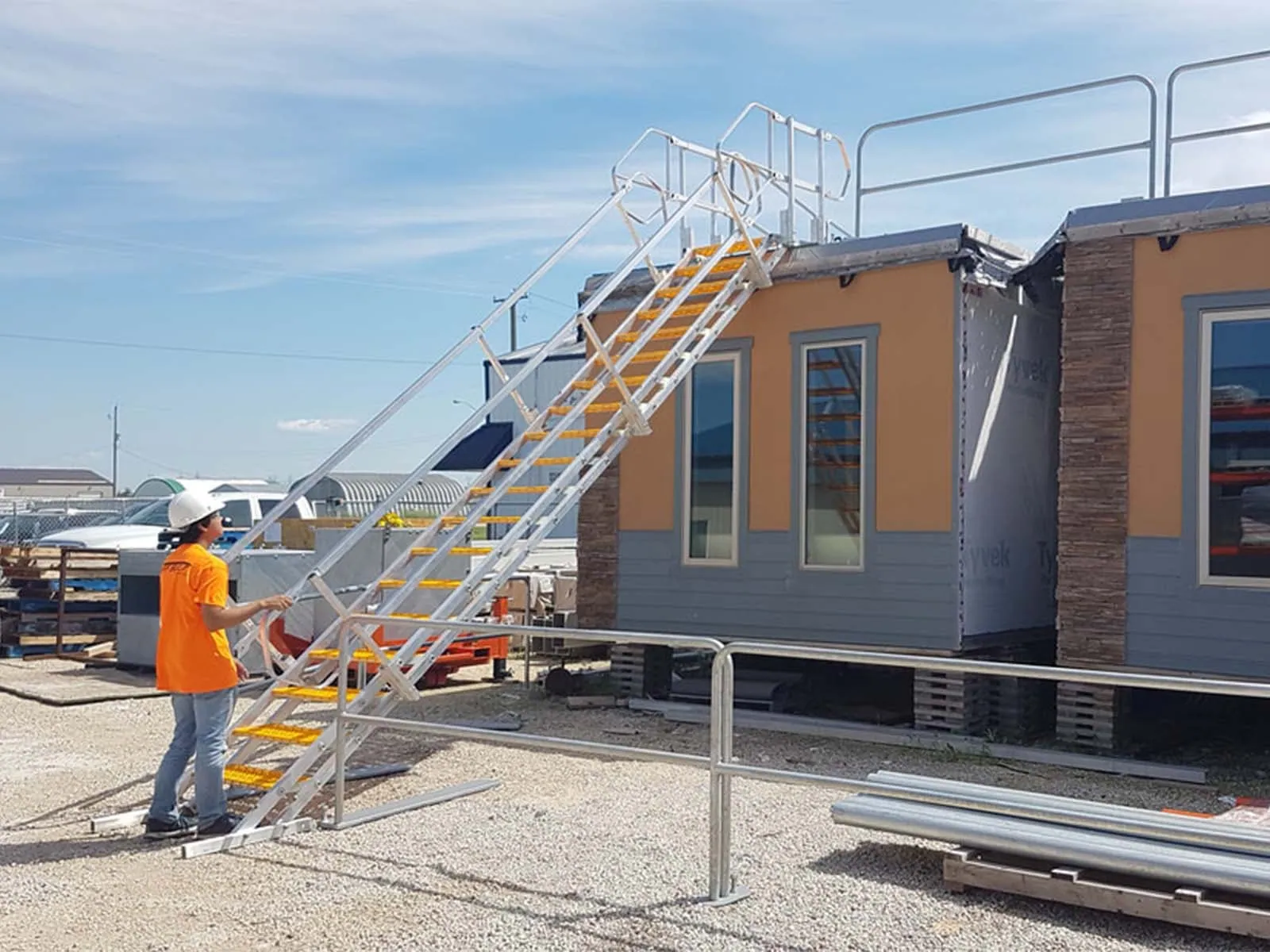 Static platform system installed for safe elevated access in industrial facility