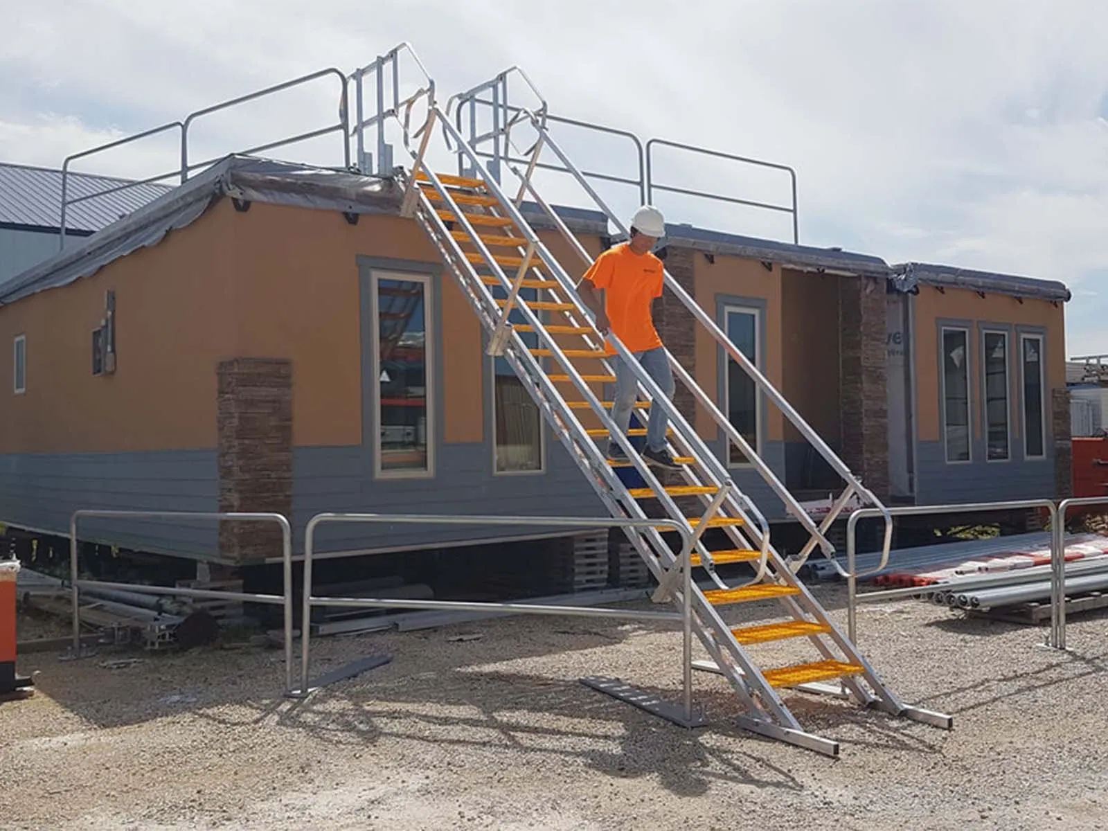 Static platform system installed for safe elevated access in industrial facility