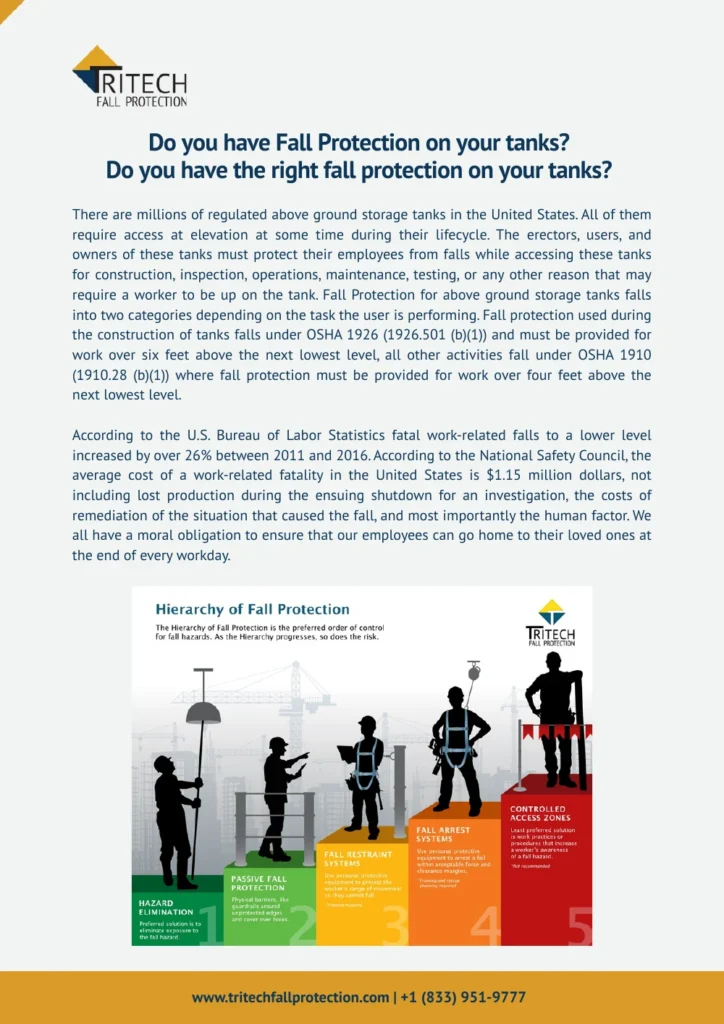 Page 1 of the Above-Ground Storage Tank Fall Protection Guide PDF