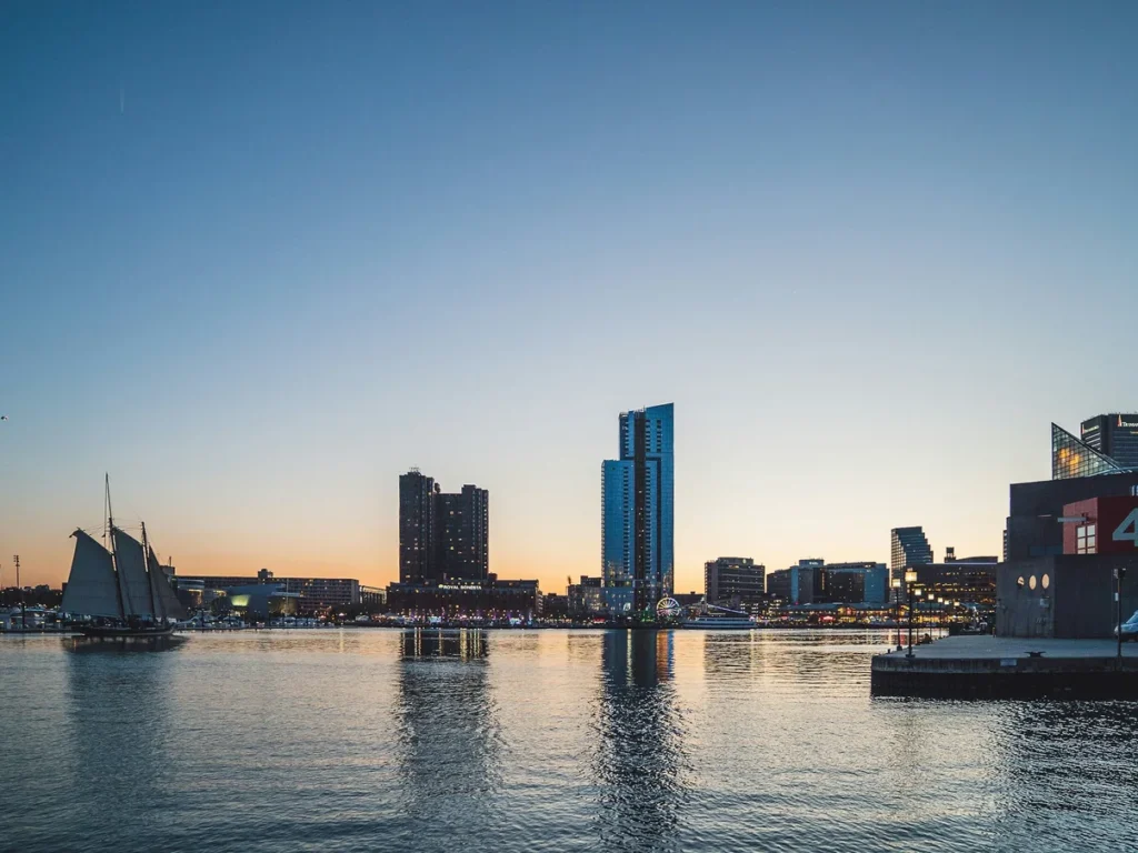 Baltimore, Maryland skyline across the harbor