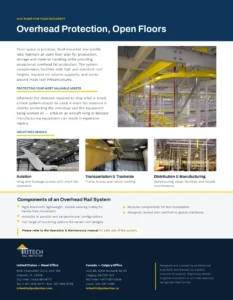 Page 3 of the Overhead Rigid Rail System Brochure PDF