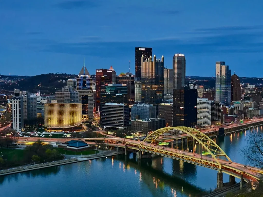 City skyline in Pennsylvania