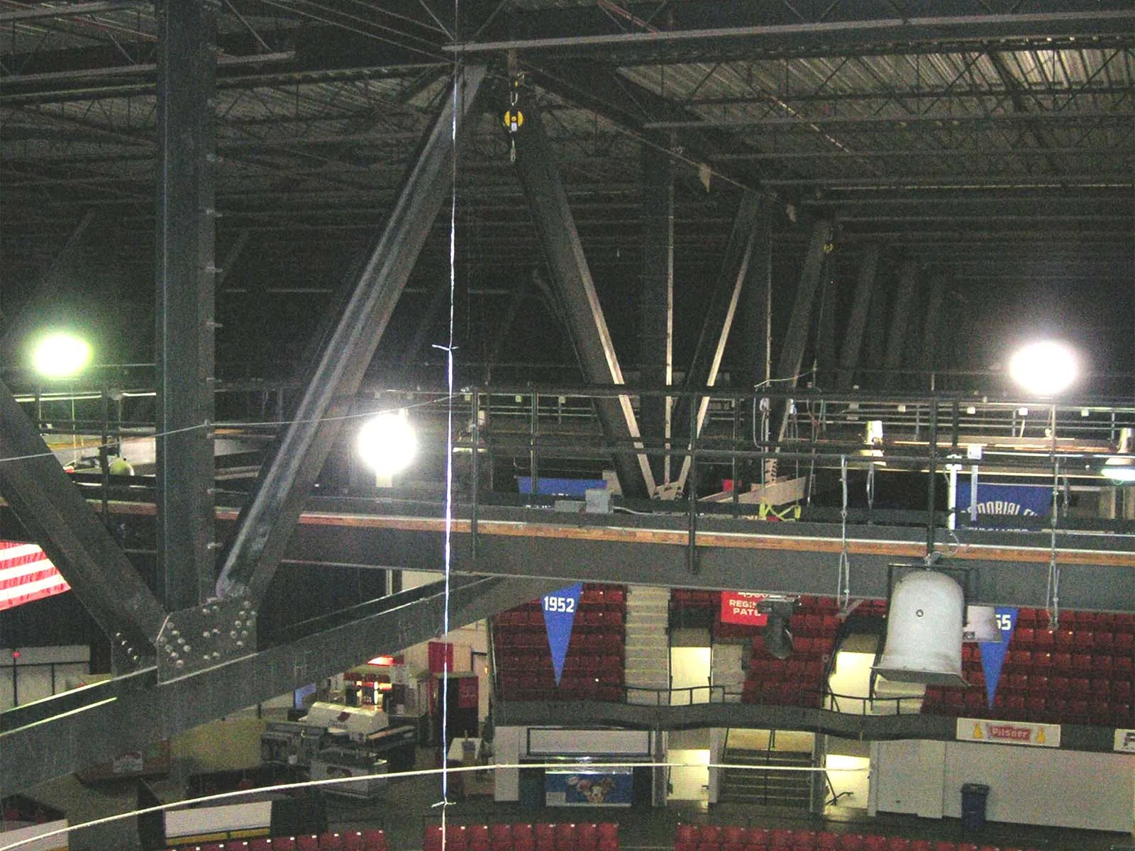 Fall protection system installed for safe access in stadium facility